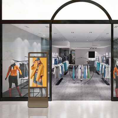 55 Inch 4K HDR Floor Standing Digital Display With Cloud Management And Anti Tip Design